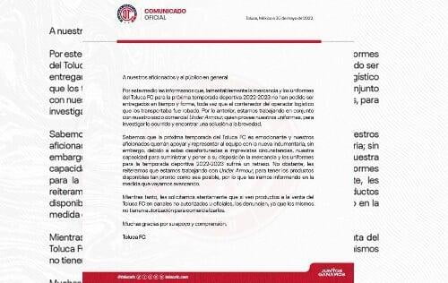 Roban uniformes de la nueva temporada de los diablos del Toluca en Veracruz